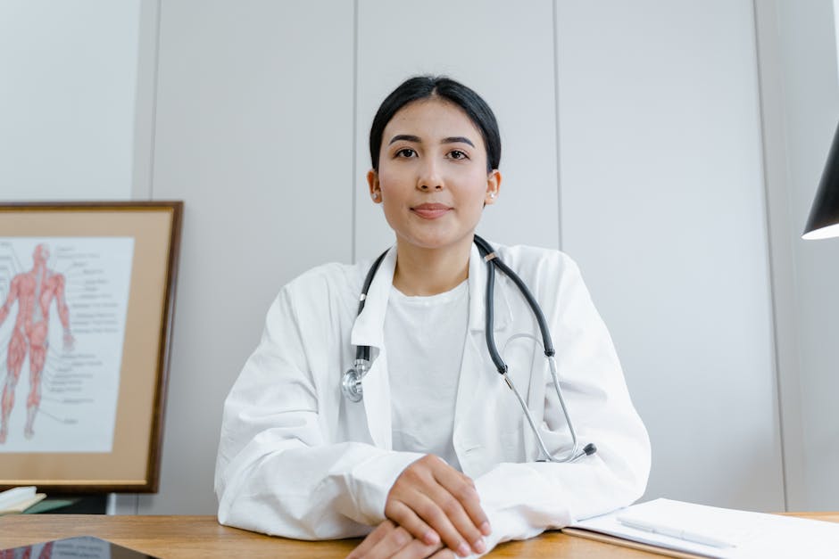Professional healthcare provider in modern office setting